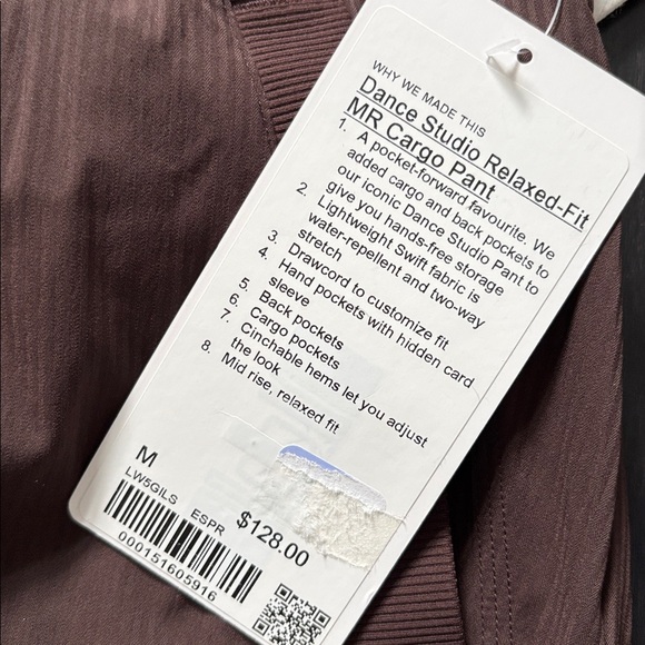 LULULEMON DANCE STUDIO RELAXED FIT MR CARGO PANTS IN ESPRESSO SZ M NWT - Picture 7 of 9
